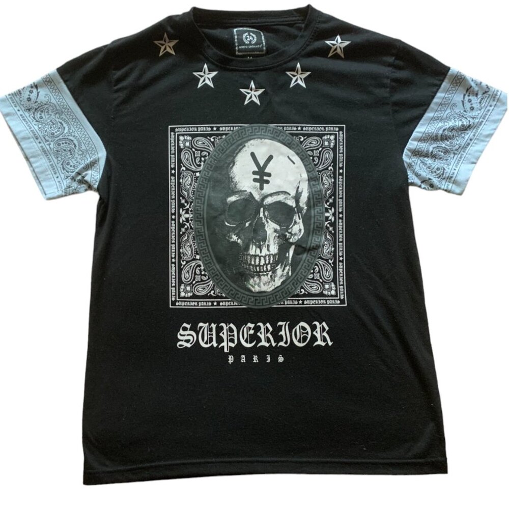 24 Bordo Chromato Edge 3D Patch Black Tee T-Shirt